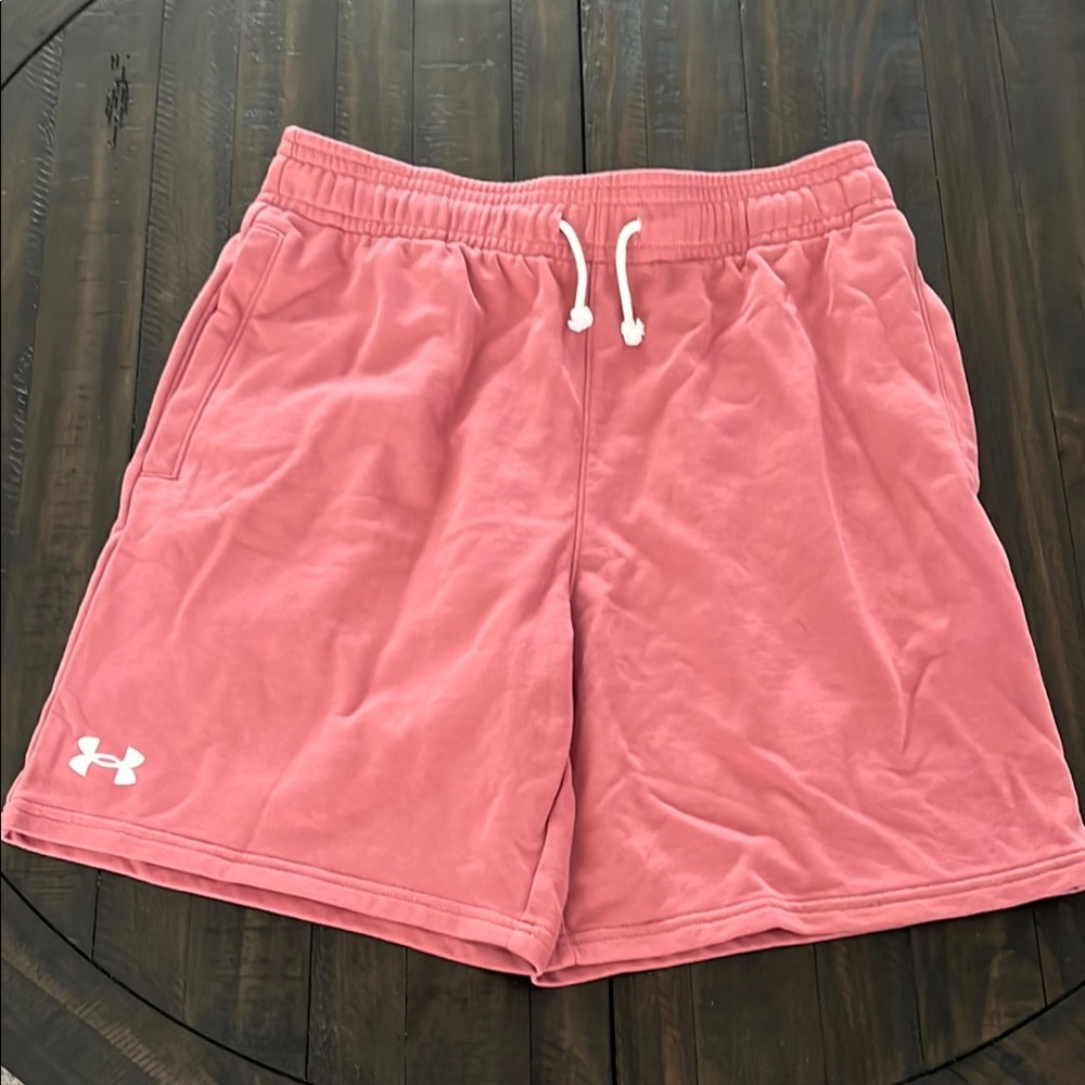 Under Armour Pink Athletic Shorts Lightweight Elastic Waist